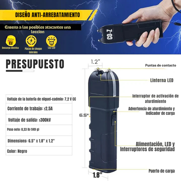 LINTERNA TACTICA DE AUTODEFENSA