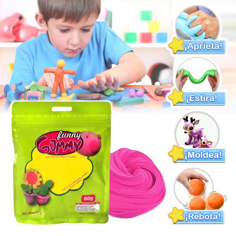 Plastilina Elástica Foamy 60g  Moldeable Flexible Manualidades