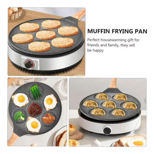 SARTÉN DE 7 AGUJEROS SIETE PUESTOS DESAYUNO HUEVOS PAN