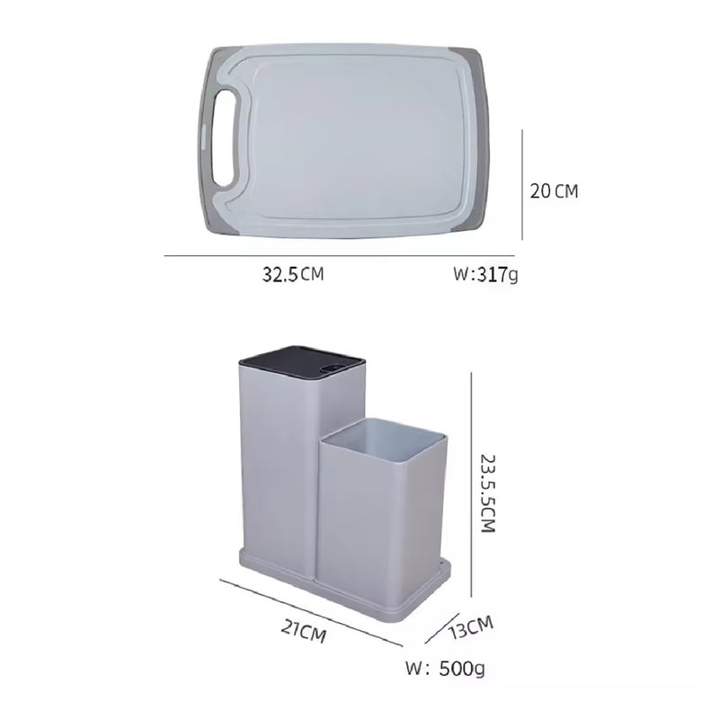 SET DE CUCHILLOS KIT 19 PIEZAS DE SILICONA MADERA, PLÁSTICO, ACERO INOXIDABLEDE