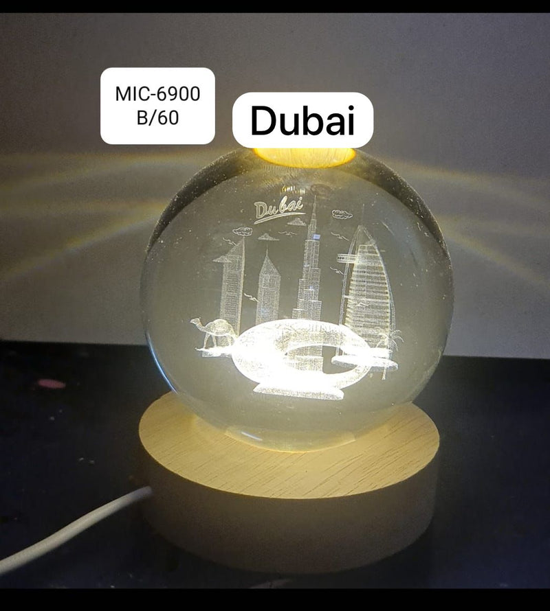 Esfera de Cristal Luz LED