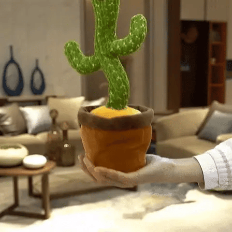 CACTUS BAILARÍN INTERACTIVO 3 EN 1 – ¡CANTA, BAILA Y REPITE LO QUE DICES!
