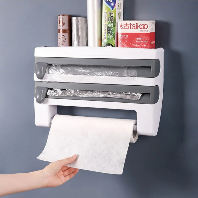 DISPENSADOR ROLLO PAPEL COCINA 4 EN 1