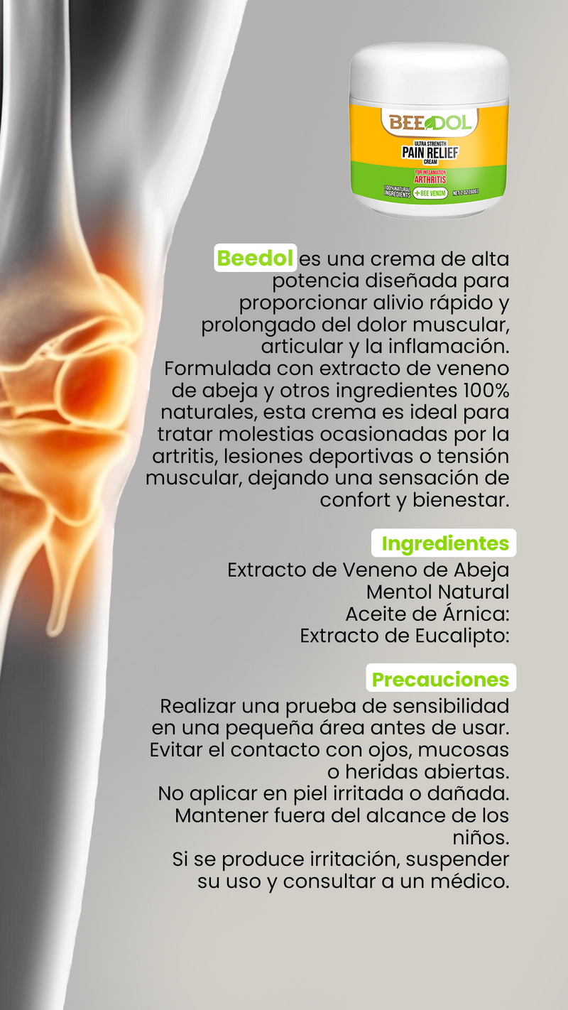 Crema para el dolor articular BEEDOL