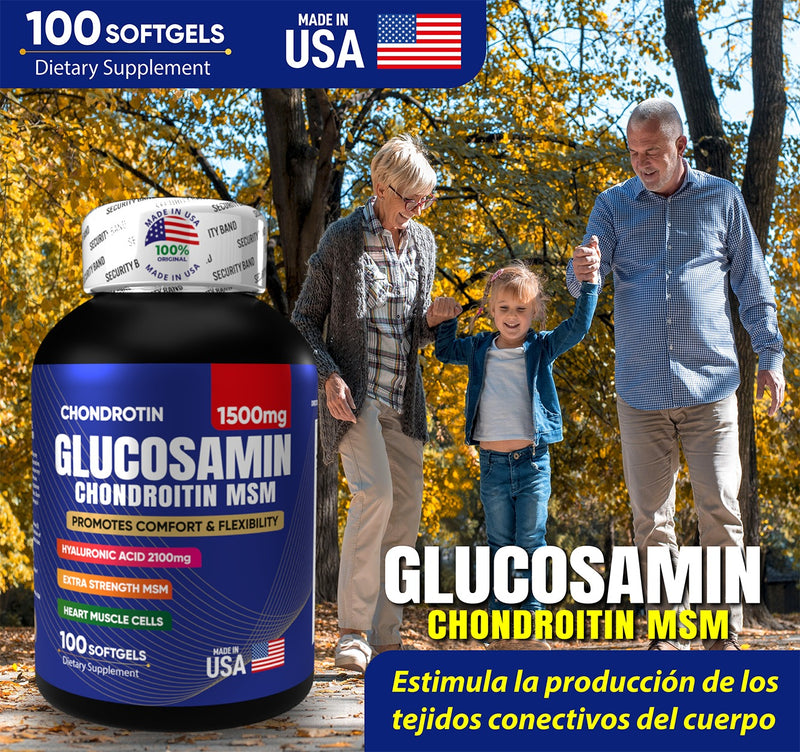 GLUCOSAMINA/CONDROITINA + ACIDO HYALURONICO 1500MG SOFTGEL X 2 UNID
