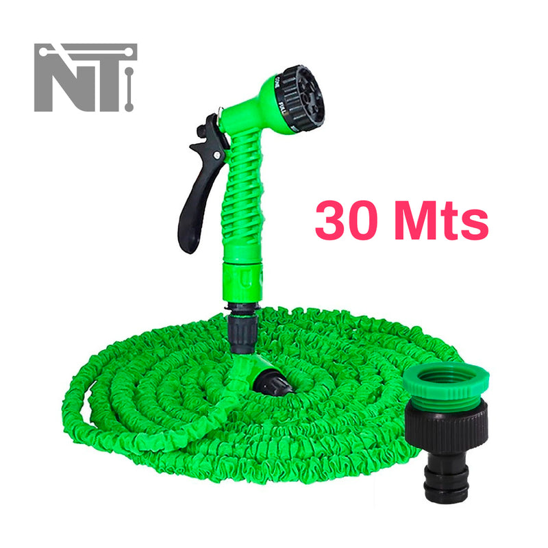 MANGUERA VERDE EXPANDIBLE 30 MT- ULTRA RESISTENTE