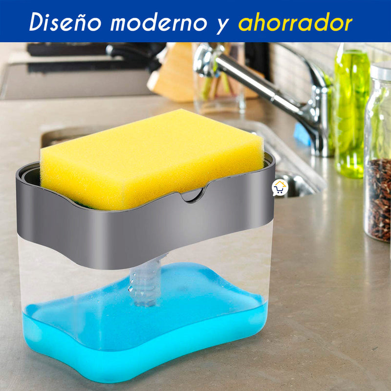 Dispensador Jabón Lavaplatos Esponja Cocina