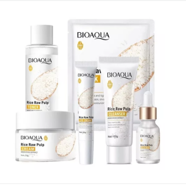 Piel Radiante y Suave: Combo de Skin Care de Arroz"-Kit De Arroz Bioaqua X6n2