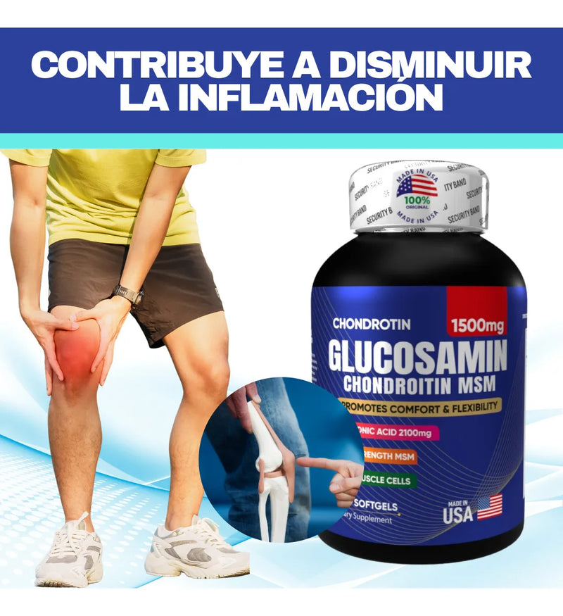 GLUCOSAMINA/CONDROITINA + ACIDO HYALURONICO 1500MG SOFTGEL X 2 UNID