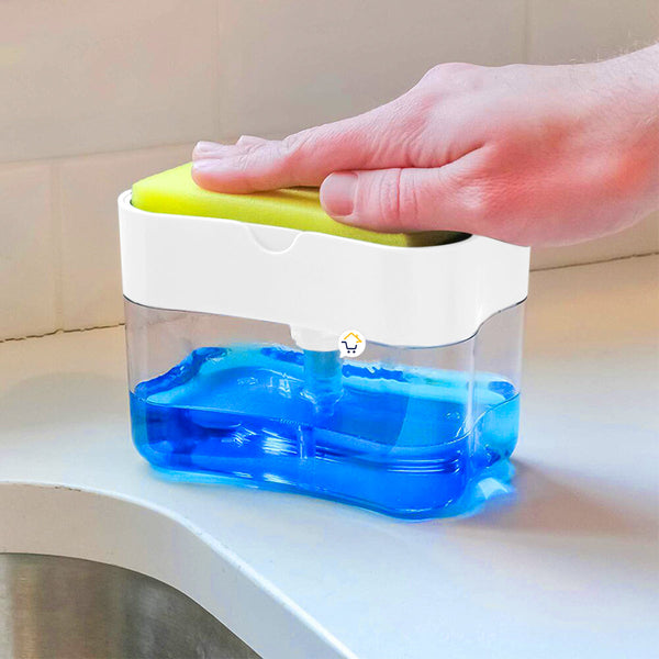 Dispensador Jabón Lavaplatos Esponja Cocina