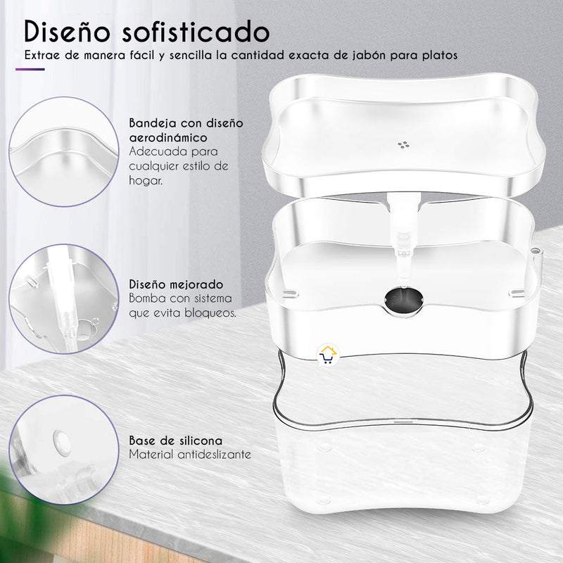 Dispensador Jabón Lavaplatos Esponja Cocina