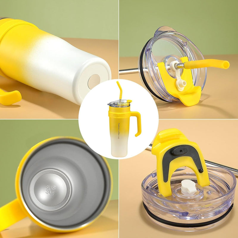 VASO TÉRMICO DE ACERO INOXIDABLE TAPA Y POPOTE