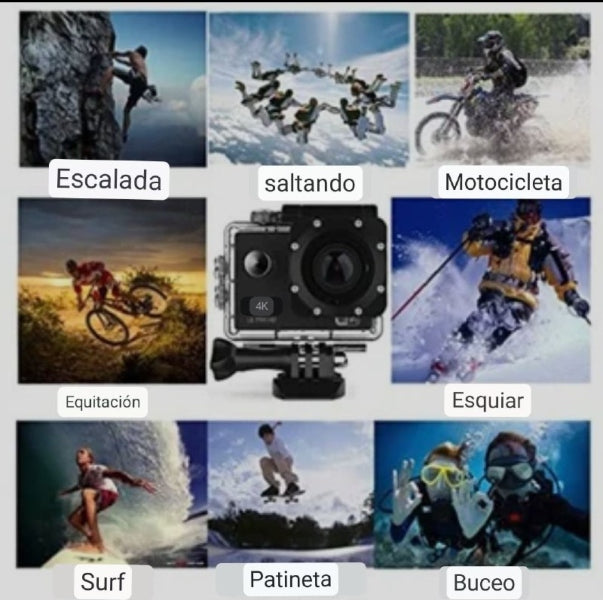 Camara Gopro 4k Deportiva Wifi Sumergibl