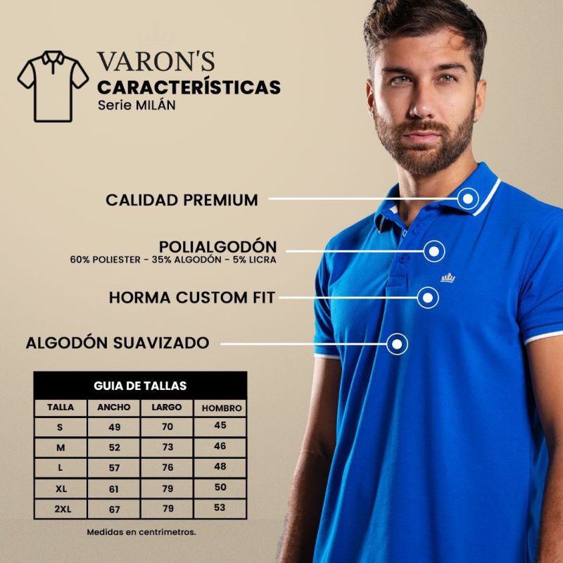 CAMISETA POLO VARONS REF MILAN